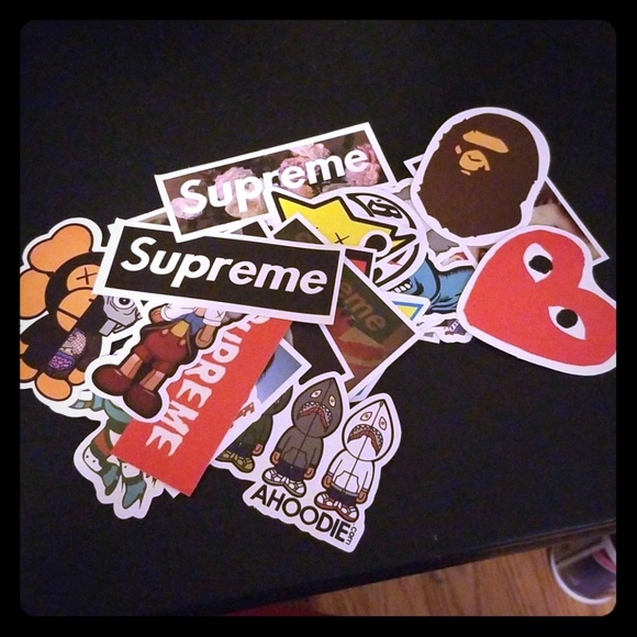 supreme bape stickers